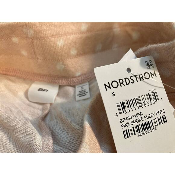 BP. Women's Loungewear Sleep Pants Size Small Pink Smoke Fuzzy Dots NWT Pockets - Picture 3 of 4